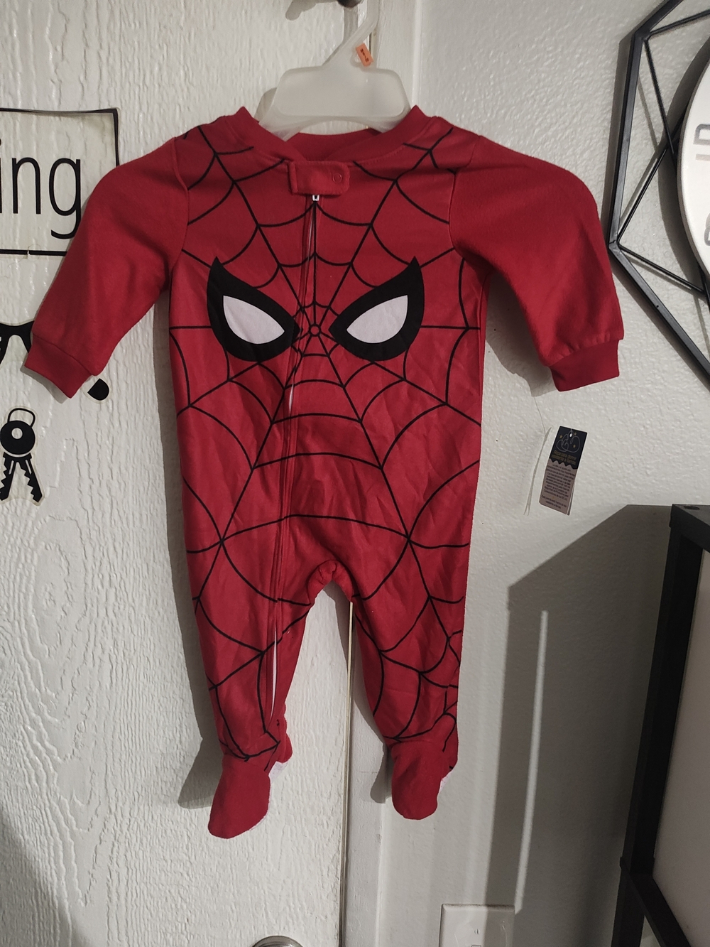 Marvel Red Spider-Man Footed One-Piece Pajamas